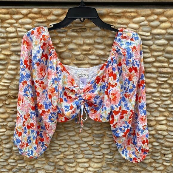 L'Space Farryn Floral Crop Top. Size Small.  VGUC. Beach Summer Vacation Boho - Picture 3 of 6